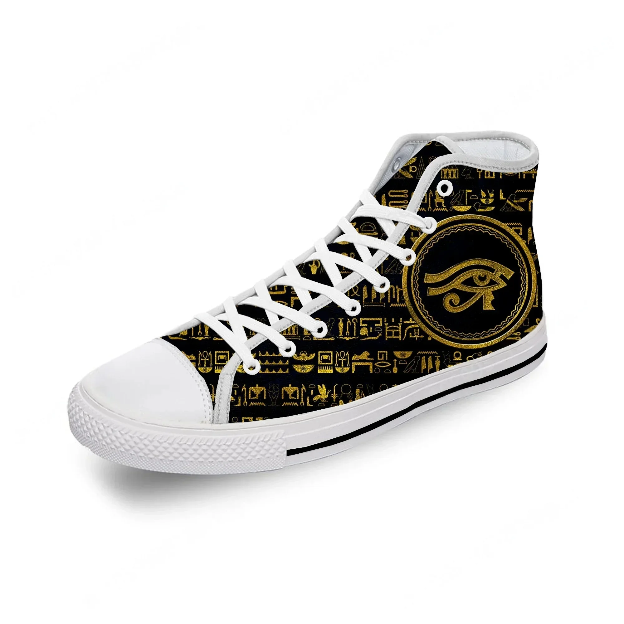 Women Shoes Egypt - Tênis de Lona Cano Alto Unissex