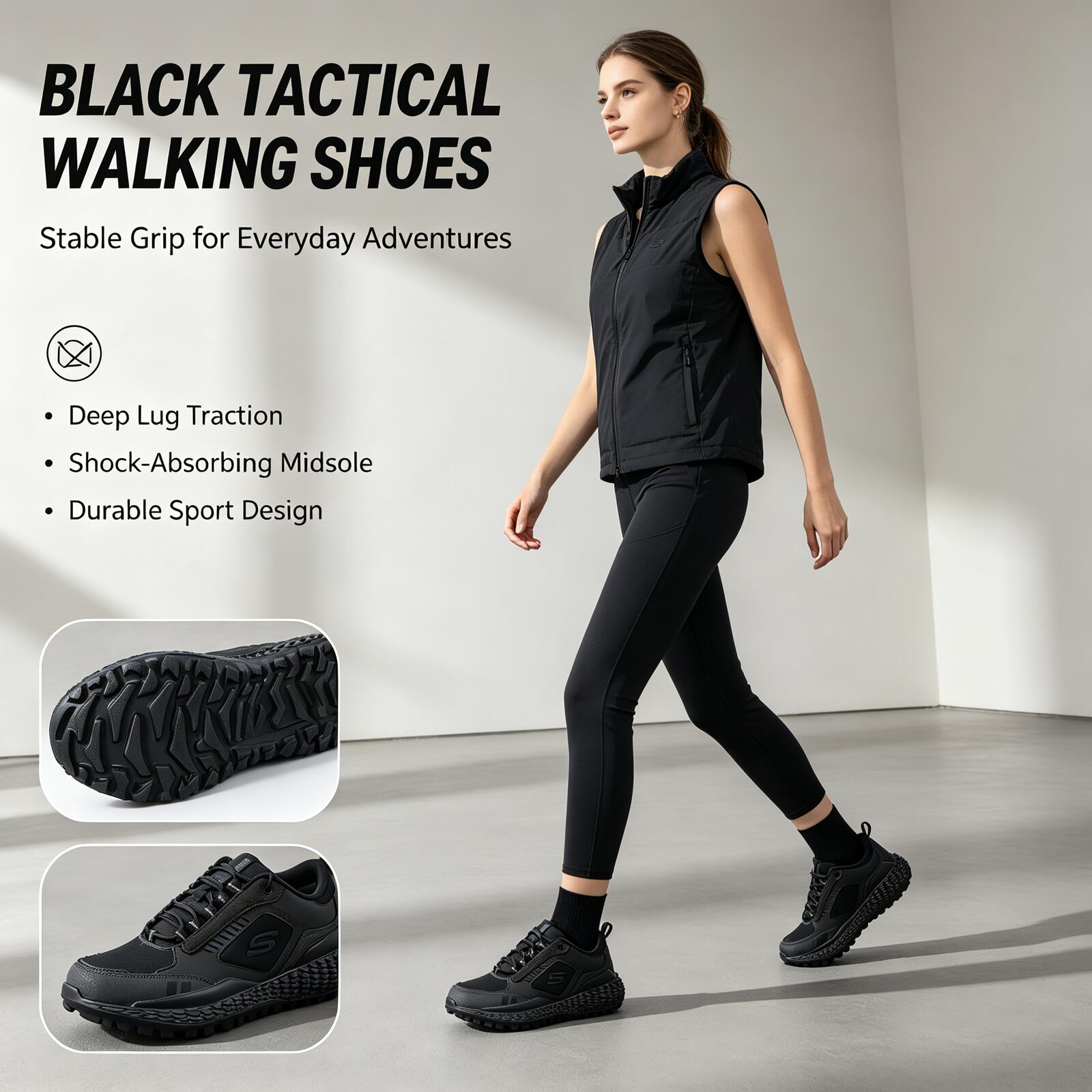 Women Shoes Skechers - Tênis Skechers All-Terrain Preto para Homens