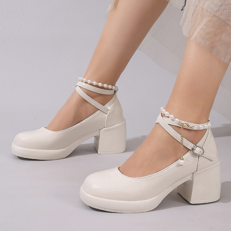 Women'S Shoes Round Toe - Novas mulheres bombas sapatos moda cruz