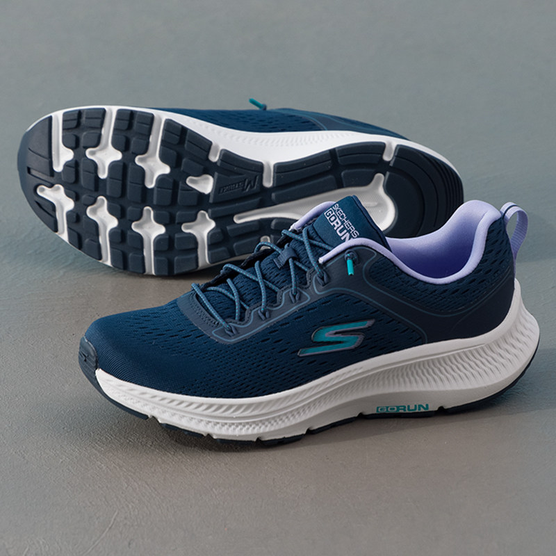 Women Shoes Skechers - Tênis de Corrida Feminino 128638-NVLV Azul