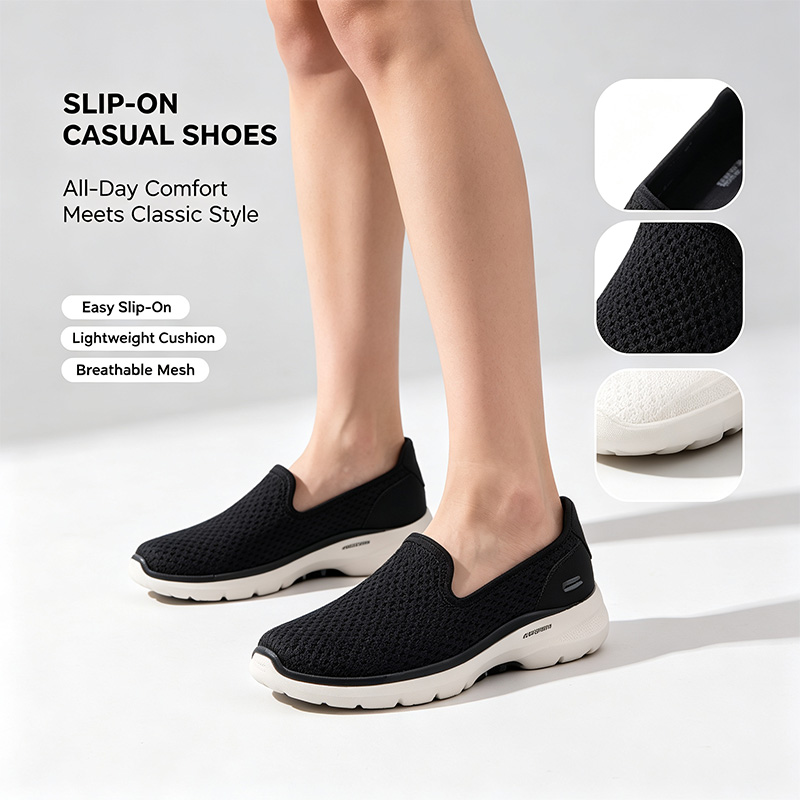 Women Shoes Skechers - Sapatos Slip-On Skechers Original Go Walk
