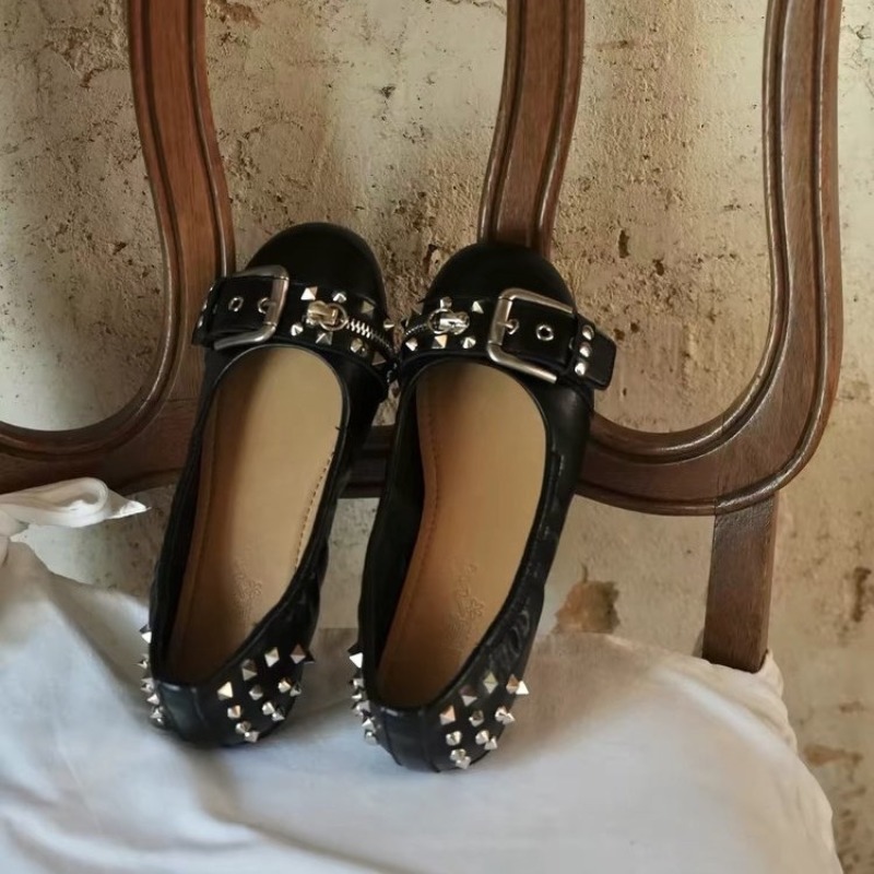 Women'S Shoes Round Toe - Sapatos Mary Jane Femininos de Couro