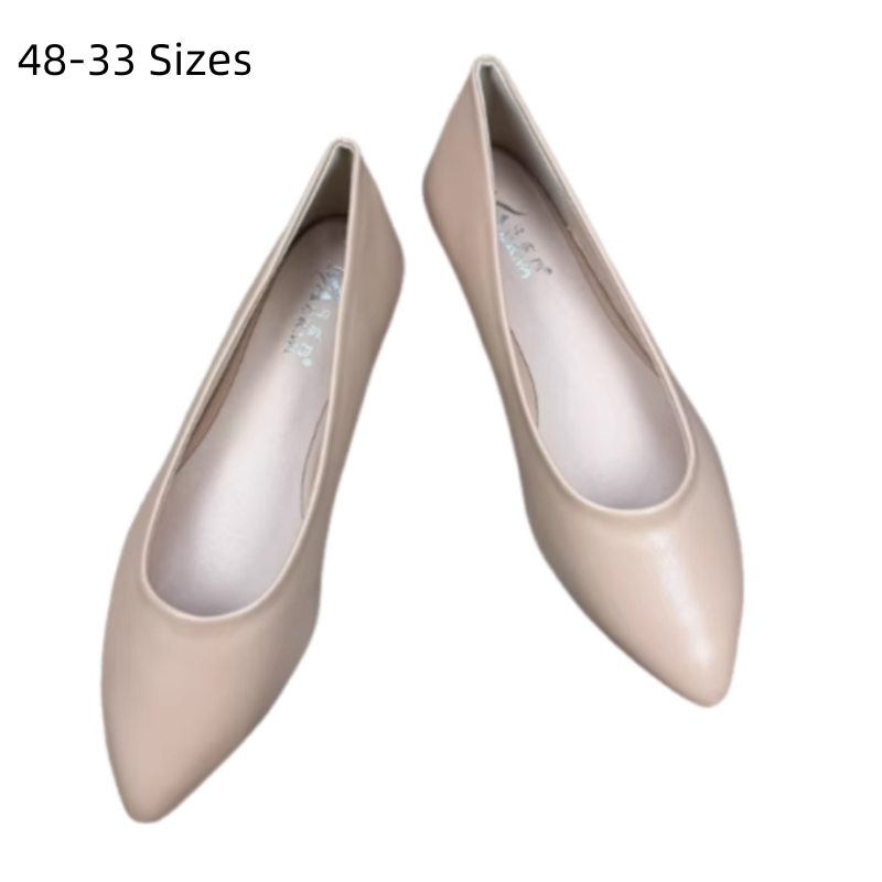 Women Shoes For Big Feet - Mulheres simples apartamentos apontou pólo nulo