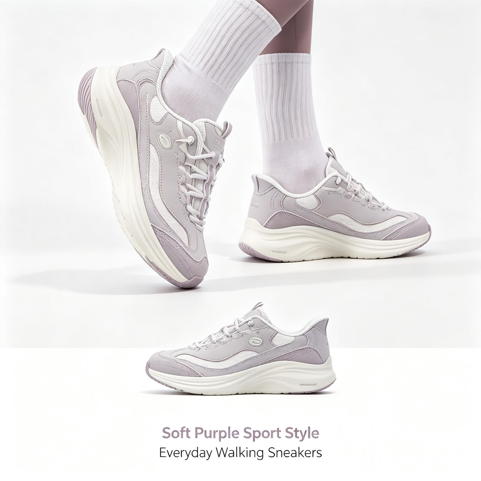 Women Shoes Skechers - Tênis feminino Skechers Lavender Memory Foam