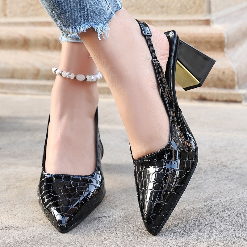 Verão sandálias de salto alto  - Women'S Shoes Round Toe avaliação e preço
