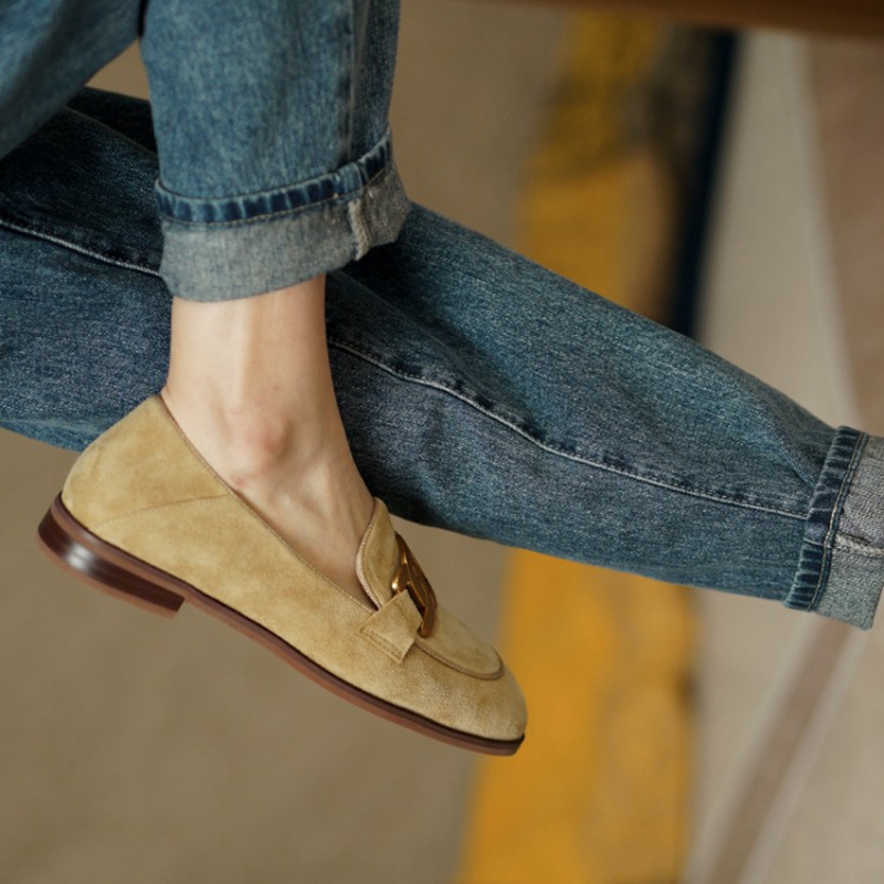 Mocassins de couro camurça par - Women'S Shoes Round Toe avaliação e preço