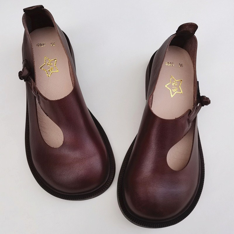 Careaymade-couro genuíno sapat - Women'S Shoes Round Toe avaliação e preço