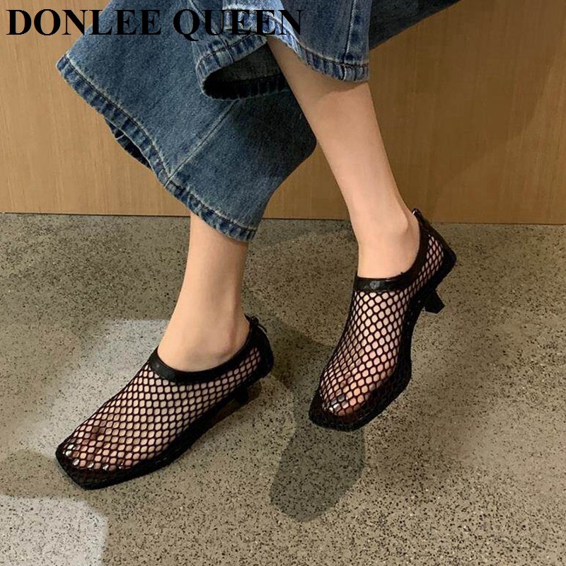 Sandálias Mule Vintage de Malh - Women'S Shoes Kitten Heels avaliação e preço
