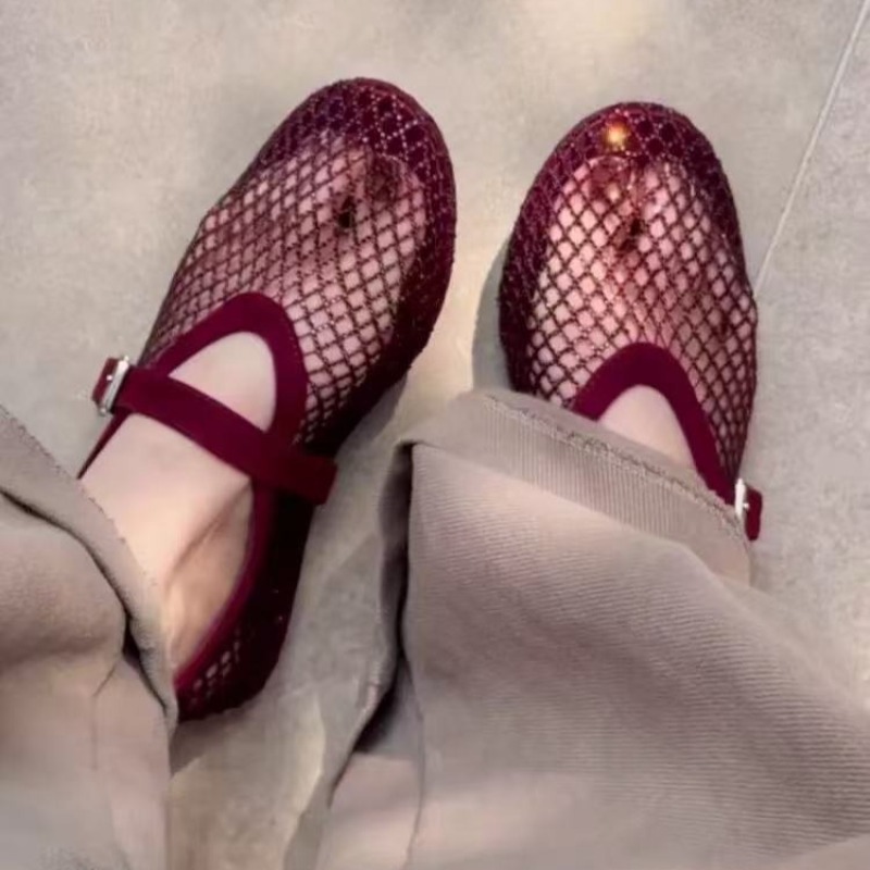 Sandálias Femininas Vazadas co - Women'S Shoes Round Toe avaliação e preço