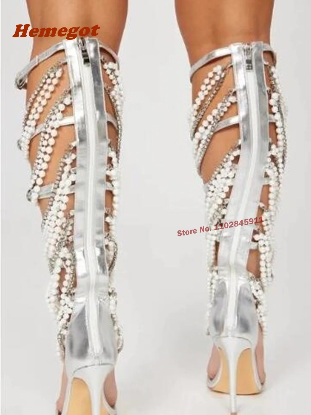 Sandálias de corrente de metal - Women Shoes Zipper avaliação e preço