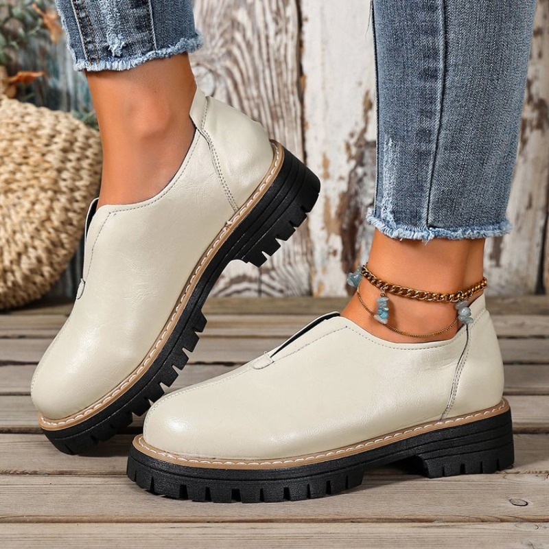 Sapatos Femininos Estilo Britâ - Women'S Shoes Round Toe avaliação e preço