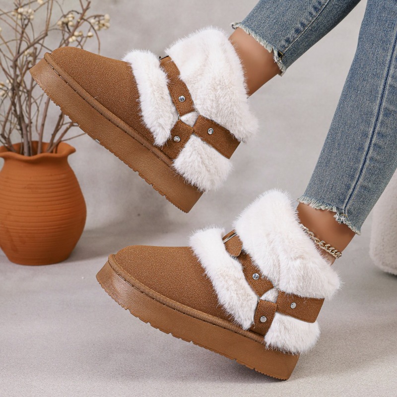Botas de Neve de Pelúcia Femin - Women'S Shoes Size 12 avaliação e preço